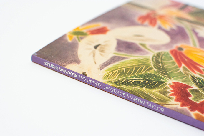 Closeup of publication spine.