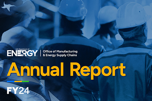 Cropped image of the cover of MESC's Fiscal Year 2024 Annual Report showing the backs of workers.