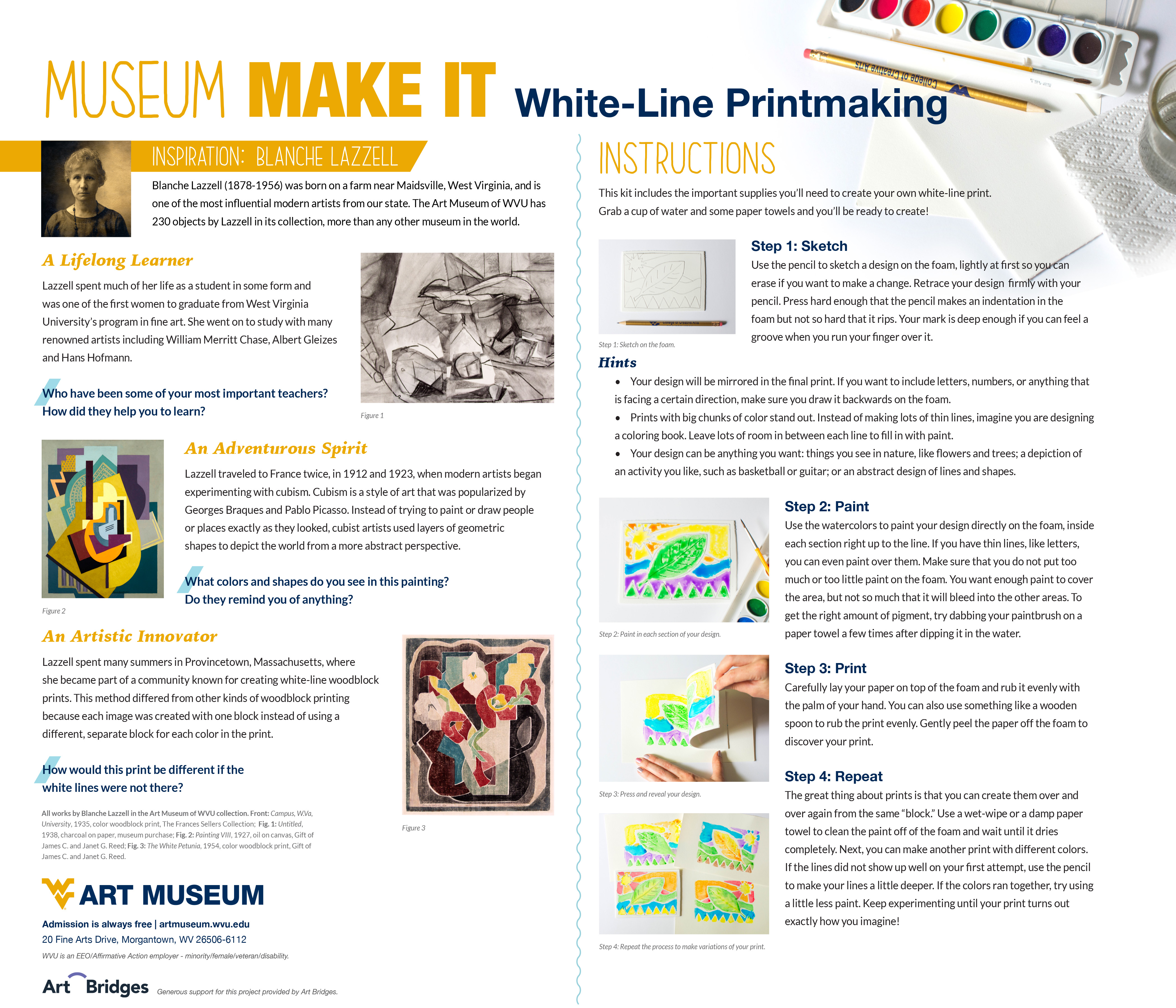 Full-sized view of the White-Line Printmaking poster.  
