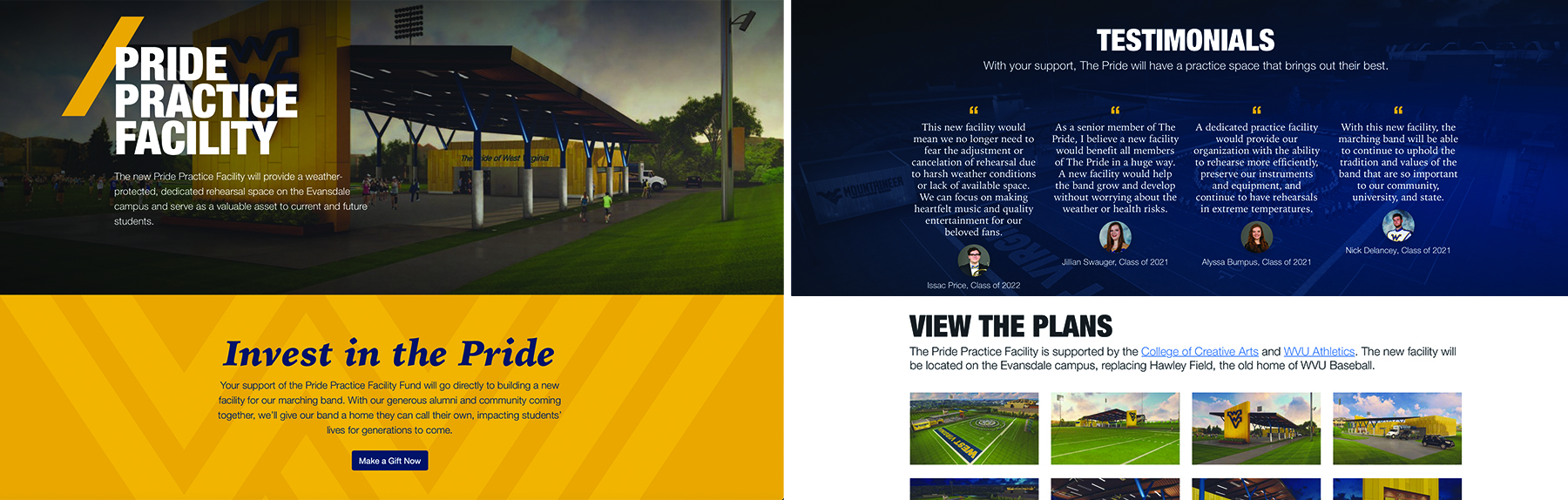 Full view of the landing page design.