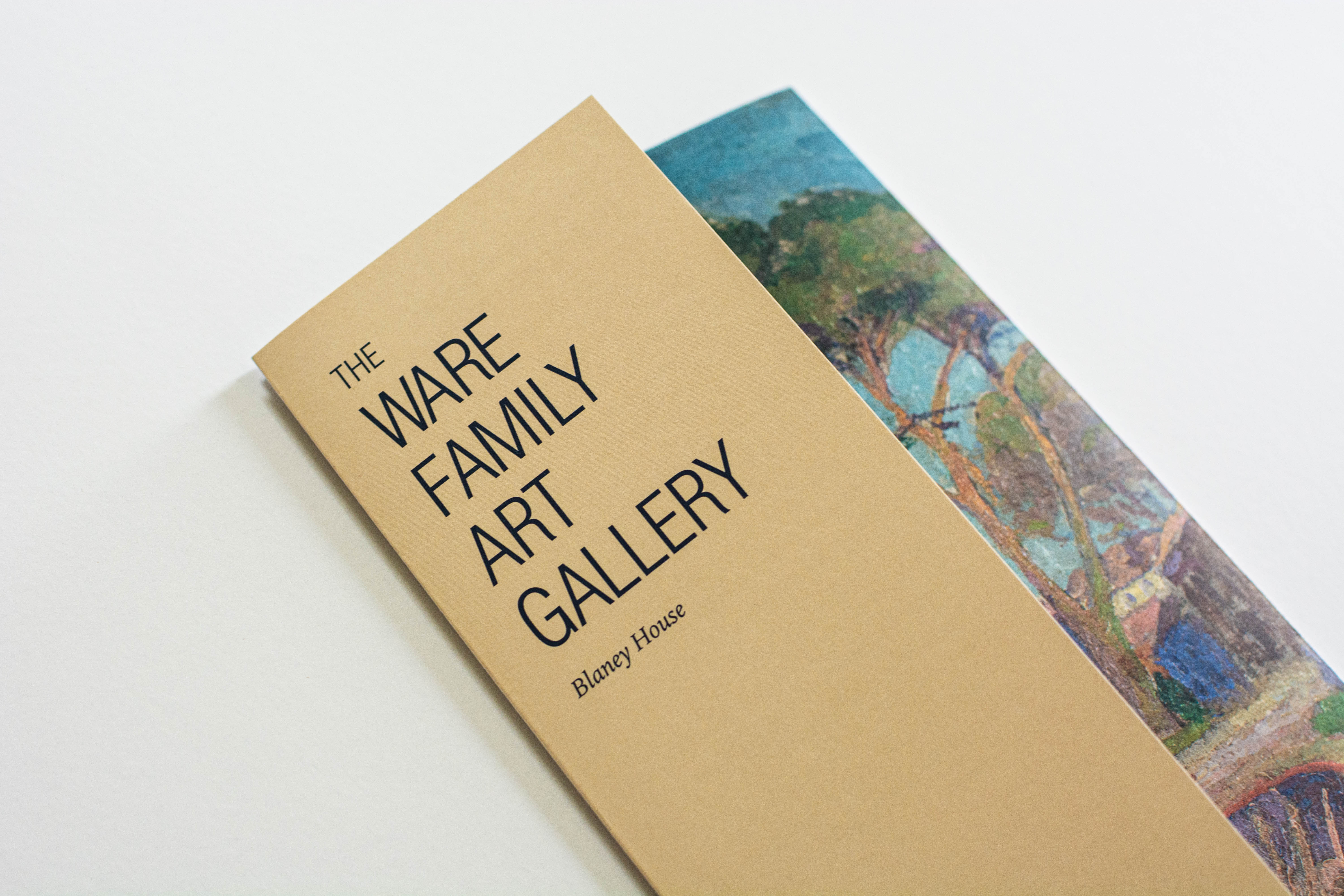 Ware Gallery brochure cover.