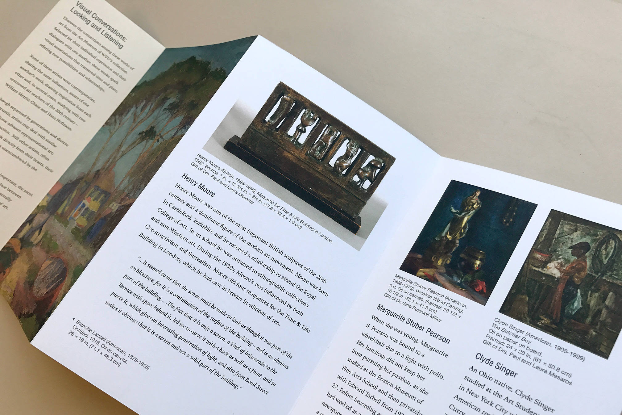 Brochure interior, unfolded.